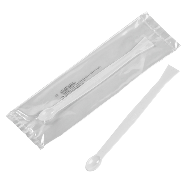 Spoon spatula, PS, sterile, 0,5 ml/17 mm